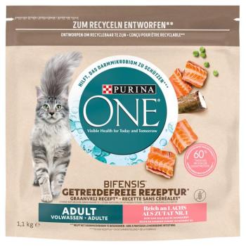 1,1kg PURINA ONE Grain Free Adult lazac száraz macskatáp kép