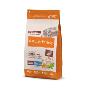 1,25kg Nature's Variety Healthy Grains Sterilized fehér hal száraz macskatáp kép