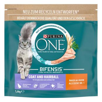 1,4kg Purina ONE Coat & Hairball száraz macskatáp kép