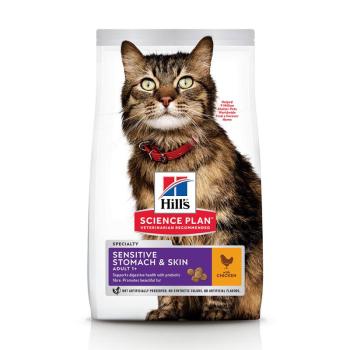 1,5kg Hill's Science Plan Feline Adult Sensitive Stomach & Skin csirke száraz macskatáp kép