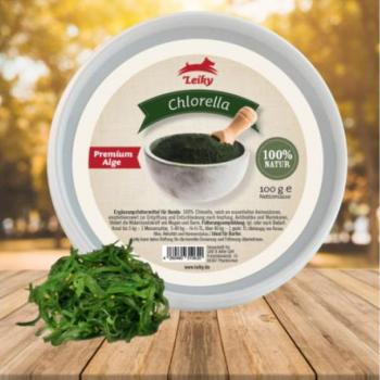 100% Chlorella zöldalga por kutyáknak, Leiky, 100g kép