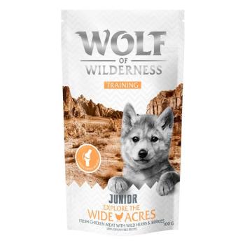 100g Wolf of Wilderness Training JUNIOR “Explore the Wide Acres” csirke kutyasnack kép