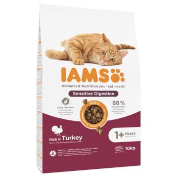 10kg IAMS Advanced Nutrition Sensitive Digestion pulyka száraz macskatáp kép