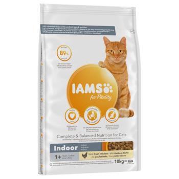 10kg IAMS for Vitality Adult Indoor csirke száraz macskatáp 10% árengedménnyel kép