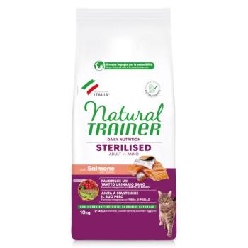 10kg Natural Trainer Sterilised lazac száraz macskatáp kép
