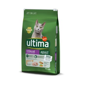 10kg Ultima Cat Sterilized csirke & árpa száraz macskatáp kép