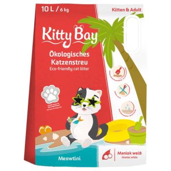 10l (6kg) KittyBay Meowtini fehér manióka öko macskaalom kép