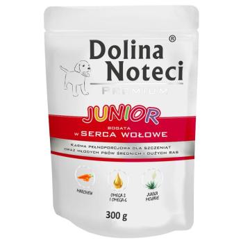 10x300g Dolina Noteci Junior  nedves kutyatáp - Marhaszív kép