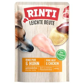 10x400g RINTI Leichte Beute nedves kutyatáp - Marha pur &  csirke kép