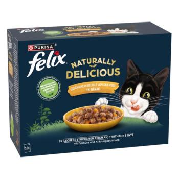 10x80g Felix Naturally Delicious szárnyasválogatás aszpikban nedves macskatáp kép