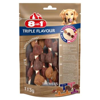 113g  8in1 Triple Flavour Skewers kutyasnack kép