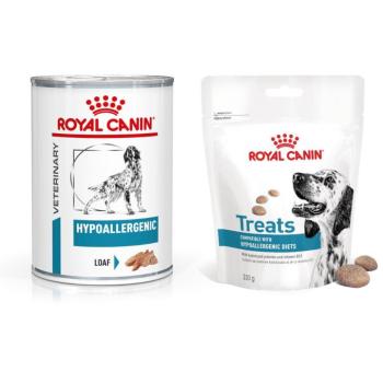 12 x 400 g Royal Canin Veterinary Hypoallergenic Mousse+ 3 x snack ingyen - 12 x 400 g kép