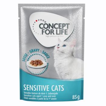 12 x 85 g Concept for Life Sensitive Cats szószban -  száraztáphoz kiegészítés kép