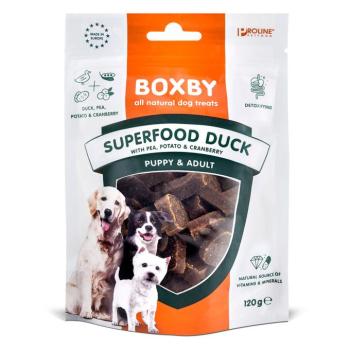 120g Boxby Dog Snacks Superfood kacsával, borsóval és áfonyával kutyasnackek 120g Boxby Dog Snacks Superfood kacsával, borsóval és áfonyával kutyasnackek kép