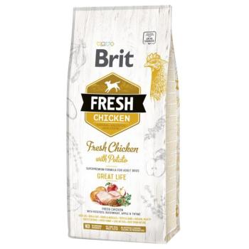 12kg Brit Fresh Adult Great Life csirke & burgonya száraz kutyatáp kép