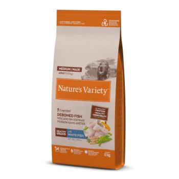 12kg Nature's Variety Healthy Grains Medium/Maxi Adult fehér hal száraz kutyatáp 2kg ingyen kép