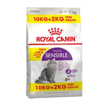 12kg Royal Canin Feline Sensible 33 száraz macskatáp 10+2kg ingyen kép