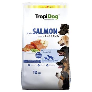 12kg Tropidog Premium Adult Medium & Large lazac száraz kutyatáp kép
