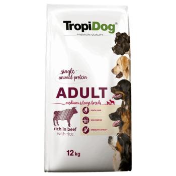 12kg Tropidog Premium Adult Medium/Large marha & rizs száraz kutyatáp kép