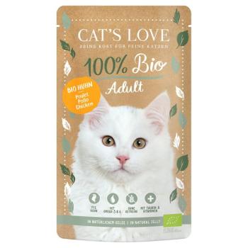 12x100g Cat's Love Bio Csirke nedves macskatáp kép