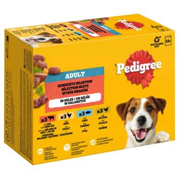 12x100g Pedigree Adult aszpikban 4 változattal nedves kutyatáp kép