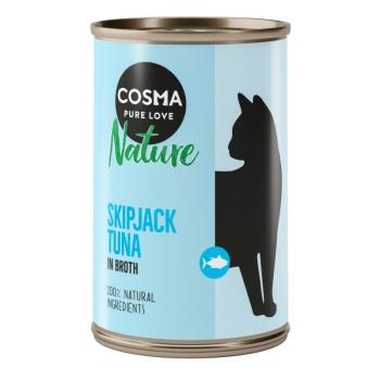 12x140g Cosma Nature nedves macskatáp- Skipjack tonhal kép