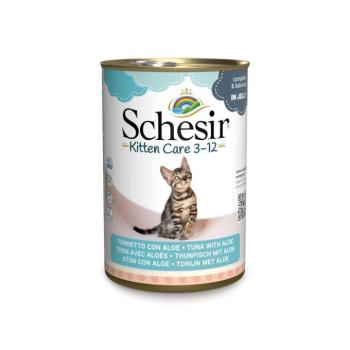 12x140g Schesir Kitten tonhal & aloe vera aszpikban nedves macskatáp kép