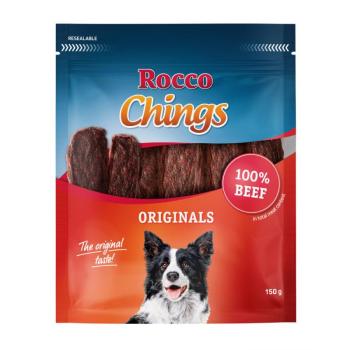 12x150g Rocco Chings rágócsíkok marha (félnedves) kutyasnack kép