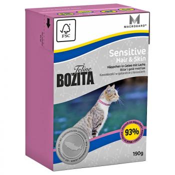 12x190g Bozita Feline Tetra Recart Sensitive Hair & Skin nedves macskatáp kép