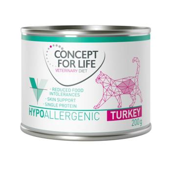 12x200g Concept for Life Veterinary Diet Hypoallergenic pulyka nedves macskatáp kép