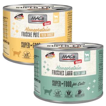 12x200g MAC´s Cat Sensitive nedves macskatáp: vegyes csomag: 6 x bárány + 6 x pulyka kép