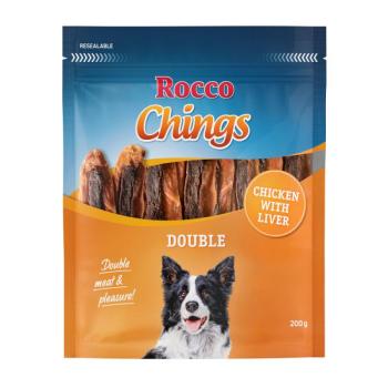 12x200g Rocco Chings Double kutyasnack-Csirke & máj kép