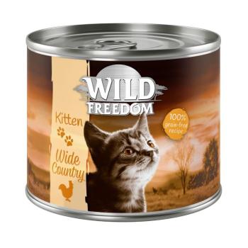 12x200g Wild Freedom Kitten Kitten "Wide Country" - borjú & csirke nedves macskatáp kép