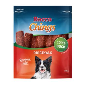 12x250g Rocco Chings rágócsíkok kacsamell (félnedves) kutyasnack kép