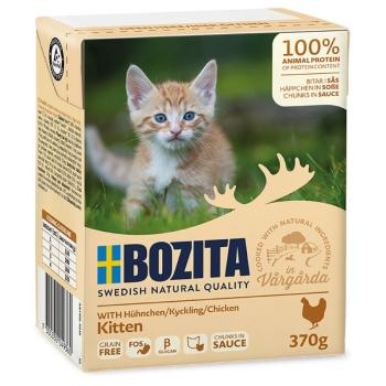 12x370g Bozita falatok szószban Kitten csirke nedves macskatáp kép