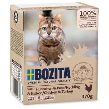 12x370g Bozita falatok szószban nedves macskatáp- Csirke & pulyka kép