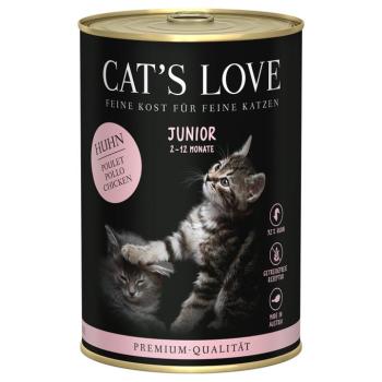 12x400g Cat's Love Junior csirke nedves macskatáp kép