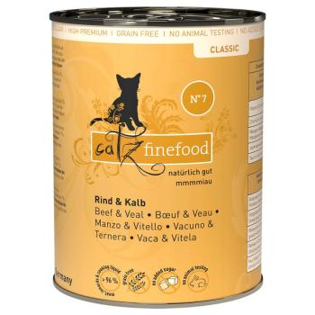 12x400g catz finefood marha & borjú konzerv nedves macskatáp kép