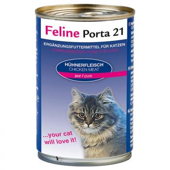 12x400g Feline Porta 21 csirke nedves macskatáp kép