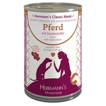 12x400g Herrmann's Menü Sensitive nedves kutyatáp - ló & bio édesburgonya kép