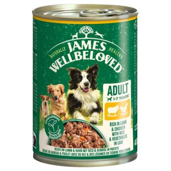 12x400g James Wellbeloved Adult Dog Hypoallergenic bárány & csirke pástétom nedves kutyatáp kép