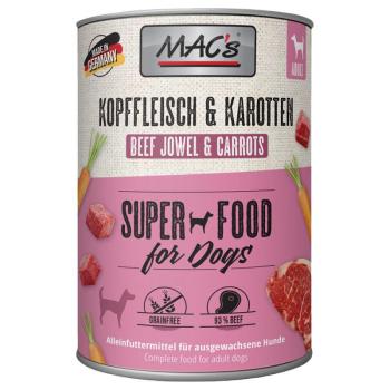 12x400g MAC's Adult fejhús & sárgarépa nedves kutyatáp kép