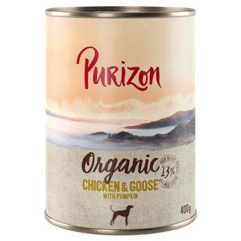 12x400g Purizon Organic Csirke, liba & sütőtök nedves kutyatáp kép