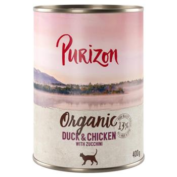 12x400g Purizon Organic Kacsa, csirke & cukkini nedves macskatáp kép