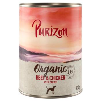 12x400g Purizon Organic Marha, csirke & sárgarépa nedves kutyatáp kép