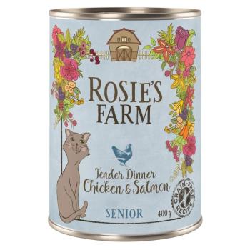 12x400g Rosie's Farm Senior Csirke & lazac nedves macskatáp kép