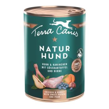 12x400g Terra Canis Naturhund Csirke, nyúl, édesburgonya & körte nedves kutyatáp kép