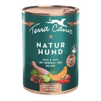 12x400g Terra Canis Naturhund Pulyka, kacsa, brokkoli & dinnye nedves kutyatáp kép