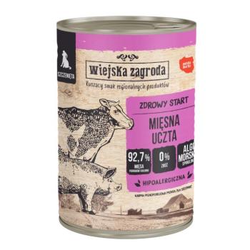 12x400g Wiejska Zagroda Dog Puppy Meat Feast nedves kutyatáp kép