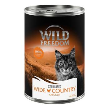 12x400g Wild Freedom Adult Sterilised  Wide Country Sterilised - csirke pur gabonamentes nedves macskatáp kép